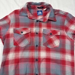 FLANNEL SHIRT NORTHERN Valley Men MEDIUM  Plaid Flap Pocket Western
